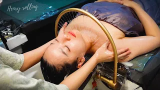 ASMR 😪 Enjoy a good night's sleep with Chinese scalp massage, head massage, and hair washing