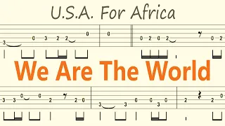 We Are The World / U.S.A  For Africa / Guitar Solo Tab+BackingTrack