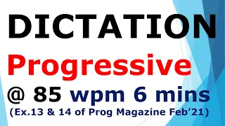 #shorthanddictation from Progressive Magazine @ 85 wpm