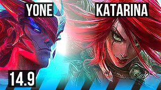 YONE vs KATARINA (MID) | 16/2/6, Legendary | EUW Master | 14.9