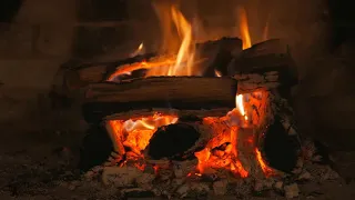 4K Realtime Fireplace - Relaxing Fire Burning Video - Beautiful Relaxing Music, Peaceful music