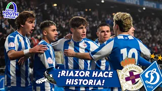 UN RIAZOR HISTÓRICO CONSIGUE UN RÉCORD EN LA YOUTH LEAGUE | ASÍ VIVIMOS EL DEPORTIVO - DINAMO KIEV