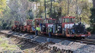 Norfolk Southern's R3 Dual Rail Gang replacing ribbon rail on the EC-line (Part 2) - 12/3/2020