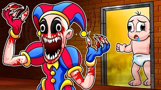 ¡ESCONDETE de la ENTIDAD POMNI o... MUERE! 😱💀 BEBÉ NOOB THE AMAZING DIGITAL CIRCUS