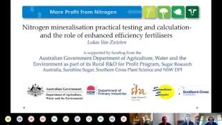 Webinar 12/5/20 N mineralisation prac test & calc/Winter cover & fallow crop trial NSW s-cane rotate