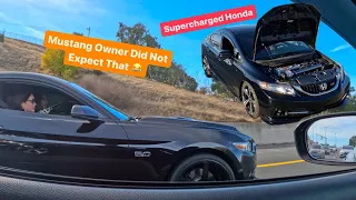 Mustang Owner Did Not Expect My Honda To Keep Up With Him 😂