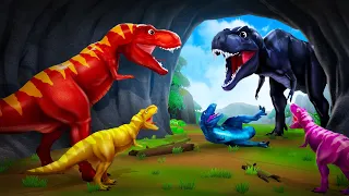 Brave T-Rex Fighting Evil Dinosaurs to Protect Dinos! Triceratops in Action Rescue | Jurassic