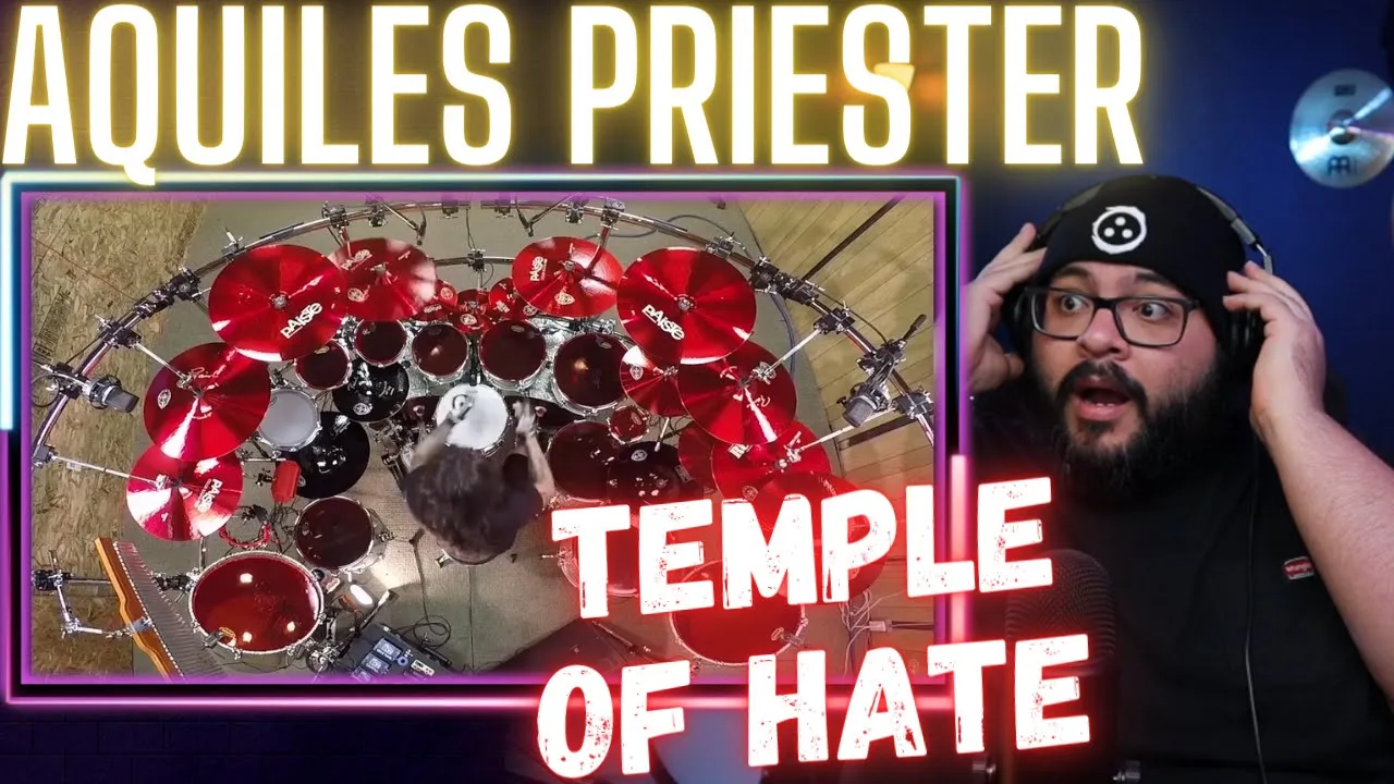 Drummer Reacts : Aquiles Priester playing The Temple of Hate (Angra)
