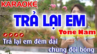 Trả Lại Em Karaoke Nhạc Sống Tone Nam ( G#m ) - Tình Trần Organ