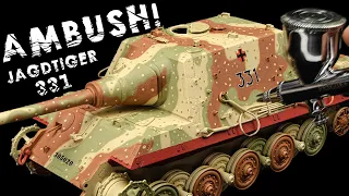 AMBUSH! Let's Paint a Late German Dotted Camouflage on the Takom Jagdtiger
