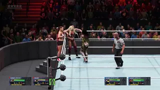 WWE 2K20 Ronda Rousey & Naomi vs Charlotte Flair & Sonya Deville part 1