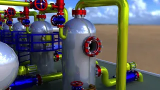3D модель площадки сепарации и осушки газа  Конструкция газосепаратора, принцип работы