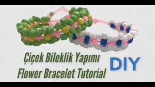 Beaded Flower Bracelet Tutorial / No needle /All levels / Detailed