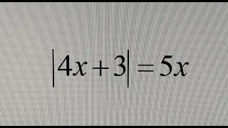 Solving Absolute Value Equation with an Extraneous Solution