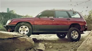 Testing Geolandar mud terrains on the long-travel off-road Forester