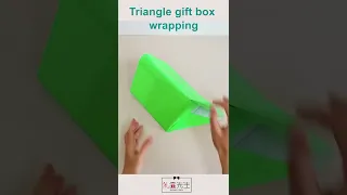How to wrap a triangle gift box #shorts #giftwrapping #howtowrap