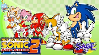 Not so Simple Sonic Advance 2 Worlds (SAGE '23) ✪ Walkthrough ft. All Characters (1080p/60fps)