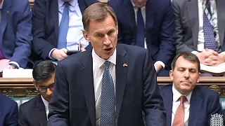 Autumn statement: Hunt strives to play up UK's performance as he sets out austere budget