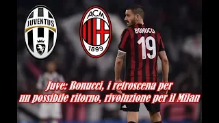 Juve: Bonucci, i retroscena per un possibile ritorno: rivoluzione per il Milan