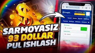 Internetda sarmoyasiz 93 dollar pul ishlash