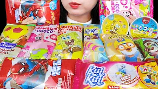 ASMR ES KRIM KARAKTER 😘 SPIDERMAN, SPONGEBOB, PATRICK, PORORO, MINIONS, PADDLE POP TWISTER, JOYDAY