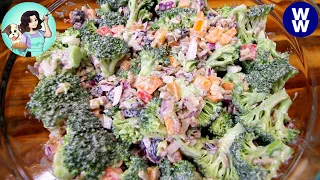 Easy Broccoli Salad | WW friendly (Weight Watchers)🥦🥓🧅Perfect Make-Ahead Summer Salad!