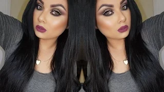 Dramatic Cut crease and burgundy lips Feat:zoeva palette