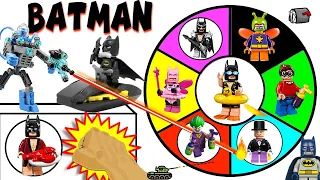 Batman Toys SPINNING WHEEL SLIME GAME w/ LEGO Batman Minifigures