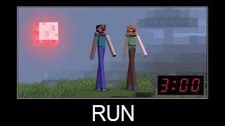 Minecraft wait what meme part 510 (Scary Big Steve and Alex)