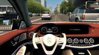 2019 Mercedes Maybach S650 - City Car Driving [Steering wheel gameplay]