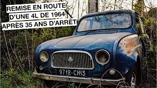 Remise en route d'une Renault 4 de 1964 après 35 ans d'arrêt !