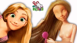 PRINCESS Rapunzel / LONG HAIR FOR THE DOLL WITH YOUR HANDS / Tangled/Part 1 / Muza Rukodeliya 🌺