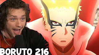 NARUTO BARYON MODE REVEALED REACTION!! || Boruto Episode 216 Reaction