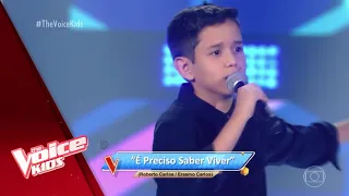 Artur Ortega canta 'É Preciso Saber Viver' nas Audições às Cegas - The Voice Kids Brasil | 5ª T