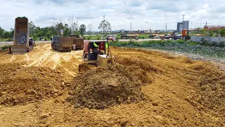 Good Job Project, Dozer Working Clearing Land DumpTruck Transport land Ep10