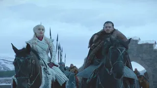 Deanerys & Unsullied & Dothraki Arrives at Winterfell | GOT S08 E01