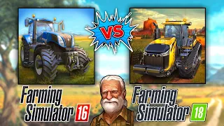 FS16 vs FS18? Farming Simulator 16 and Farming Simulator 18 Gameplay | Timelapse #skullgaming