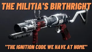 Militia's Birthright (S20): A GL to Surpass Ignition Code? | Destiny 2