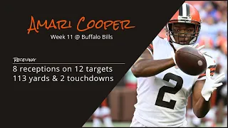 Amari Cooper WR Cleveland Browns | Every target and catch | 2022 | Week 11 @ Buffalo Bills