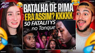 Apenas um react | 50 rimas que MARCARAM A BATALHA DO TANQUE | Rap sem cor