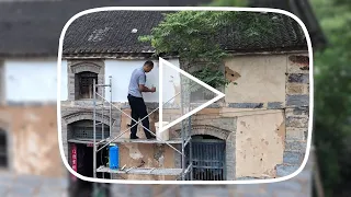Losing job, the man returned hometown to renovate and build stone house with his father - the end