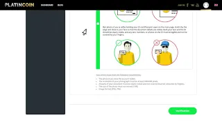 How to verify your PLATINCOIN account