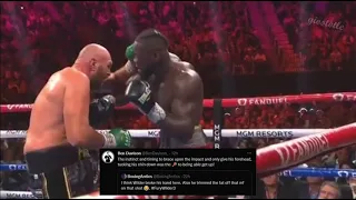 CRAZY SLOW MOTION OF FURY GETTING KNOCKED DOWN | Tyson Fury v. Deontay Wilder 3