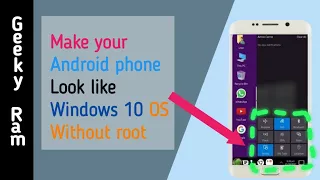 How to make Android phone like Windows 10 OS without root || Windows 10 launcher on Android 2017