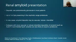 Kidney Amyloidosis, A Recent Look  Dr Tarek Ashour Cleveland Clinic, Prof  Wesam Ismail