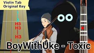BoyWithUke - Toxic (Play Along Violin Tab Tutorial)