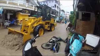 Flooding on Samui!!!  Тайланд, остров Самуи,  сильнейшие ЛИВНИ привели к потопу!!!