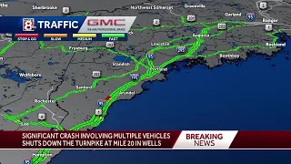 Crash closes Maine Turnpike in Wells