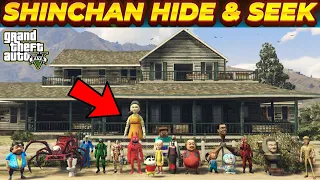 Franklin playing hide and seek with Shinchan & other Monsters in GTA 5