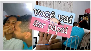 VOCÊ VAI SER PAPAI / REAÇÃO DELE 👶🤭 - FIZ UM EXAME DE GRAVIDEZ/ SURPRESA PRO ESPOSO